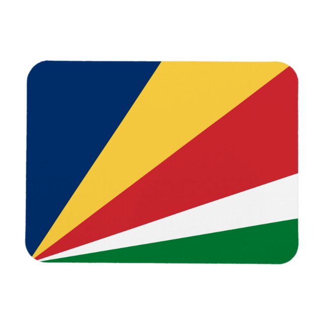 Ímã Bandeira das Seychelles (Horizontal)