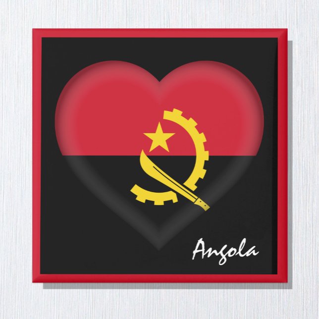 Imã Bandeira de Angola e Coração Angolano, feriado afr (Criador carregado)