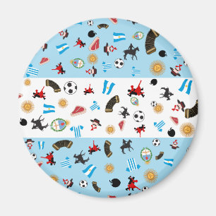 Imã Bandeira de Argentinas com artigos famosos do paí