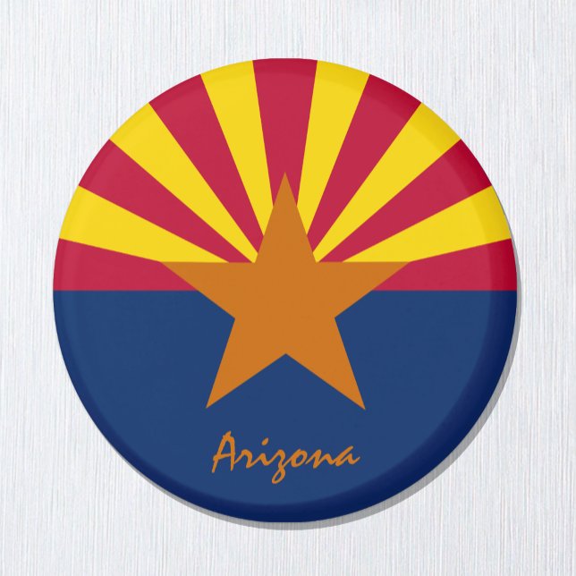 Imã Bandeira de arizona e Arizona EUA - ventiladores d (Criador carregado)
