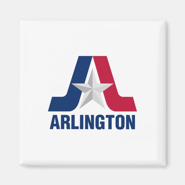Imã Bandeira de Arlington, Texas Magnet (Frente)