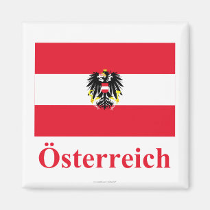 Imã Bandeira de Áustria com nome no alemão
