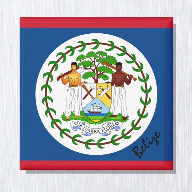 Imã Bandeira de Belize e fãs de feriados e esportes da (Criador carregado)