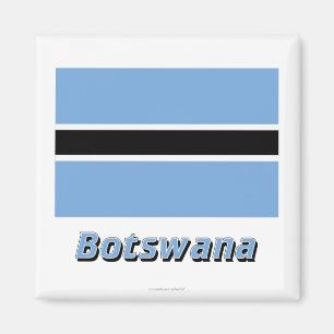 Imã Bandeira de Botswana com nome