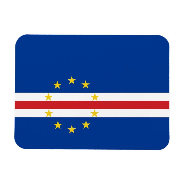 Ímã Bandeira de Cabo Verde (Horizontal)