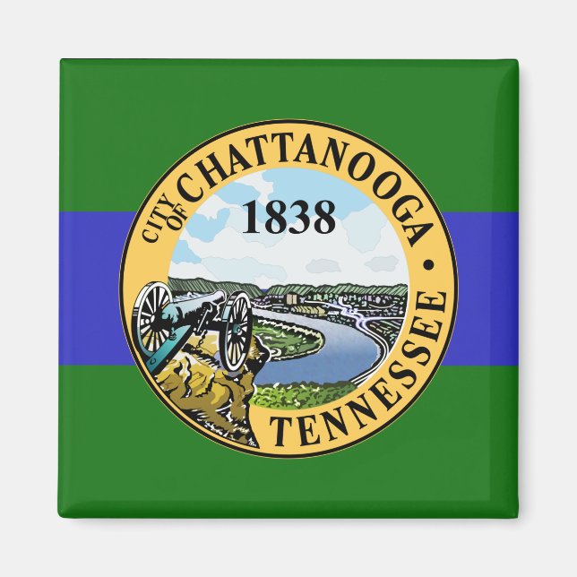 Imã Bandeira de Chattanooga (Tennessee) (Frente)
