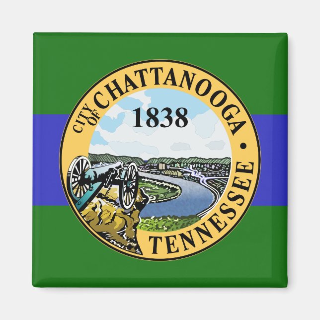 Imã Bandeira de Chattanooga, Tennessee (Frente)