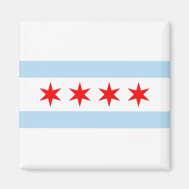 Imã bandeira de Chicago (Frente)