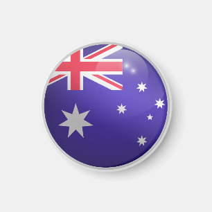 Imã Bandeira de Círculo Brilhante da Austrália