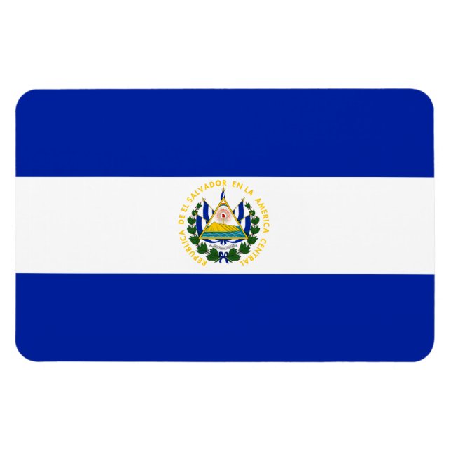 Ímã Bandeira de El Salvador (Horizontal)