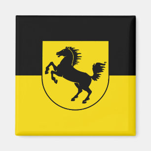 Imã bandeira de Estugarda cidade alemanha símbolo embl