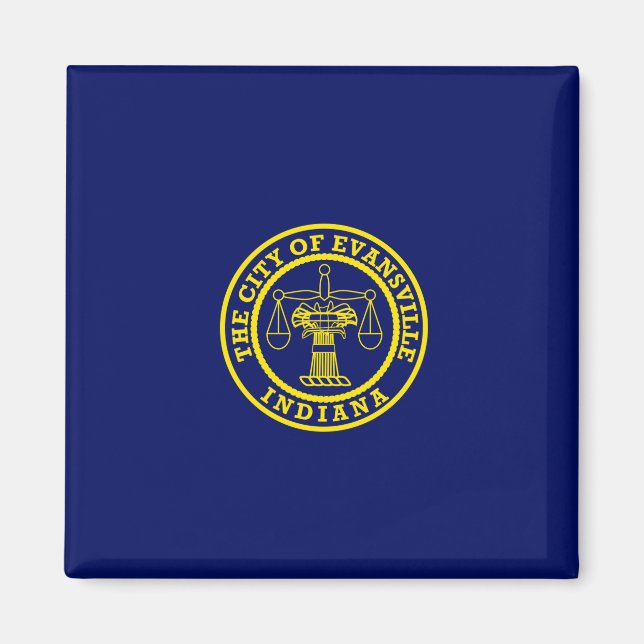 Imã Bandeira de Evansville (Indiana) (Frente)