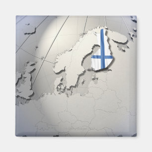 Imã Bandeira de Finlandia