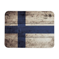 Bandeira de Finlandia na grão de madeira velha