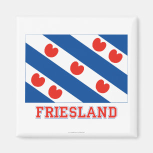 Imã Bandeira de Friesland com nome