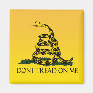 Imã Bandeira de Gadsden, fundo amarelo