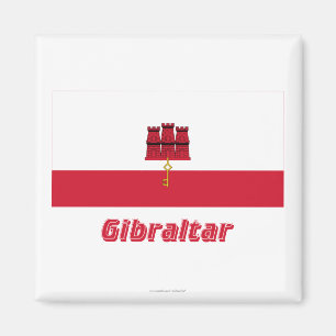 Imã Bandeira de Gibraltar com nome