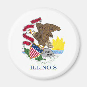 Imã bandeira de Illinois