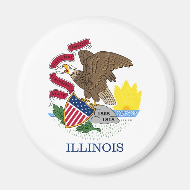 Imã bandeira de Illinois (Frente)