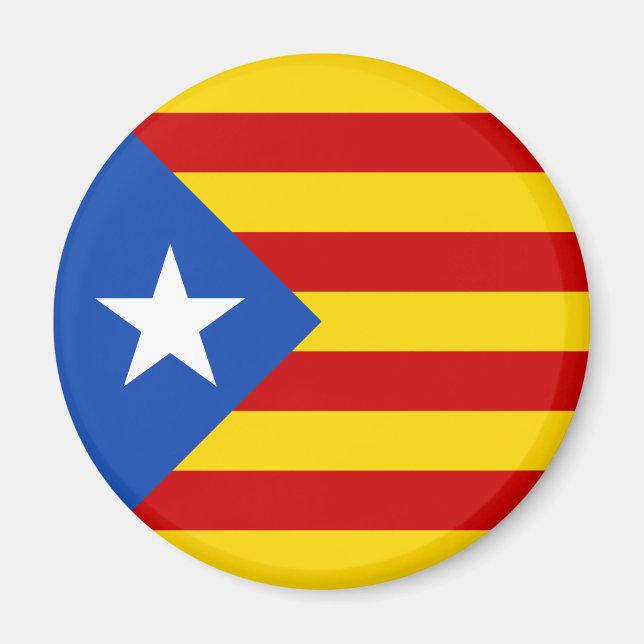 Imã Bandeira de Independência Catalã "L'Estelada Blava (Frente)