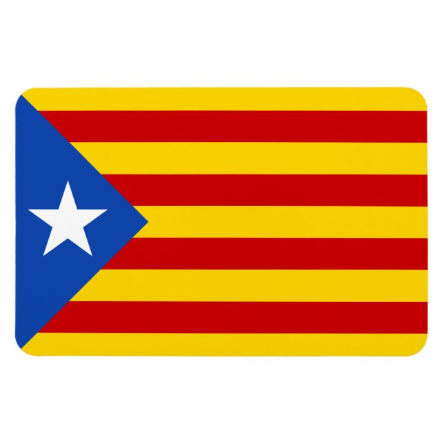 Ímã Bandeira de Independência Catalã "L'Estelada Blava (Horizontal)
