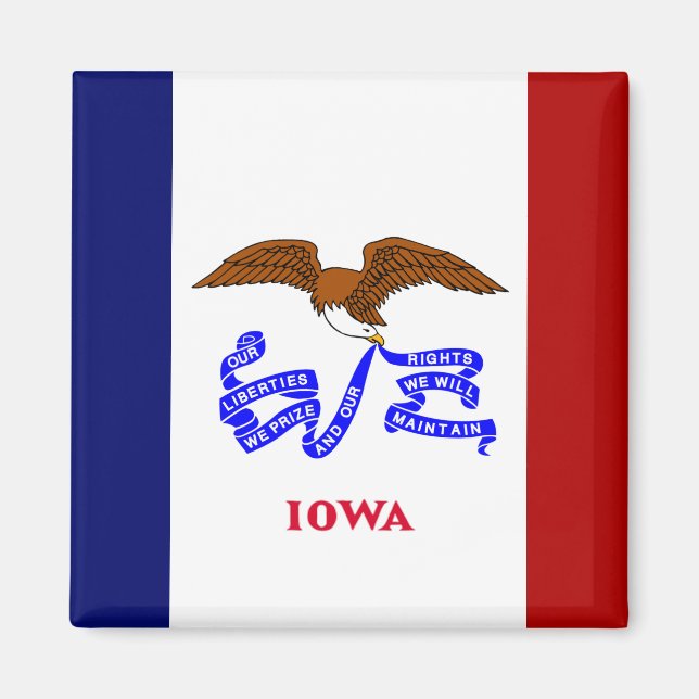 Imã Bandeira de Iowa (Frente)