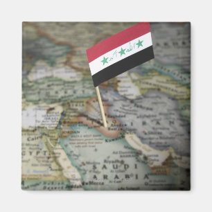 Imã Bandeira de Iraque no mapa