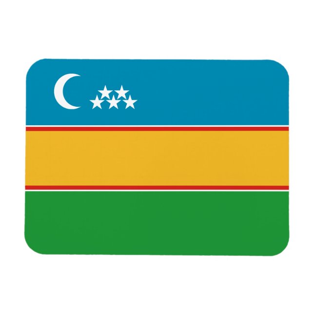 Ímã Bandeira de Karakalpakstan (Horizontal)