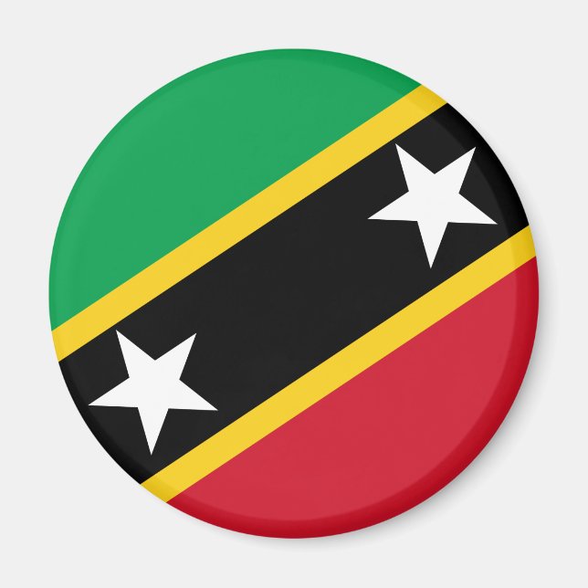 Imã Bandeira de Kitts e Nevis Santos (Caribe) (Frente)