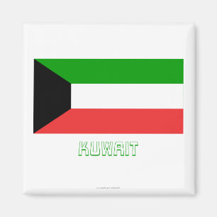 Imã Bandeira de Kuwait com nome