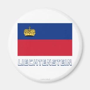Imã Bandeira de Liechtenstein com nome