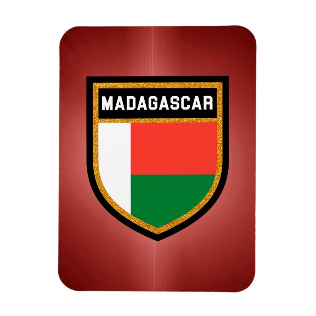 Ímã Bandeira de Madagáscar (Vertical)
