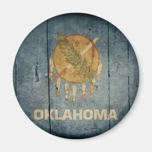 Imã Bandeira de madeira áspera de Oklahoma