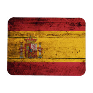 Ímã Bandeira de madeira velha da espanha
