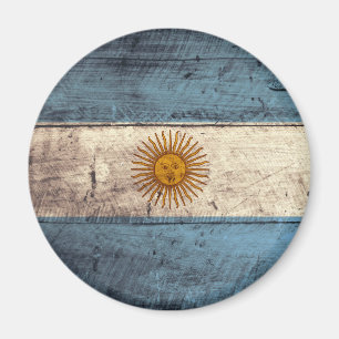 Imã Bandeira de madeira velha de Argentina