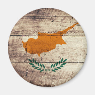 Imã Bandeira de madeira velha de Chipre