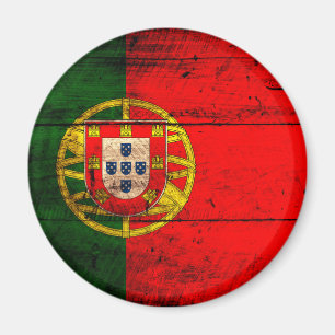 Imã Bandeira de madeira velha de Portugal