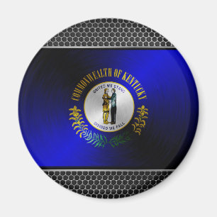 Imã Bandeira de metal escovado do Kentucky