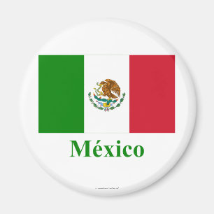 Imã Bandeira de México com nome no espanhol