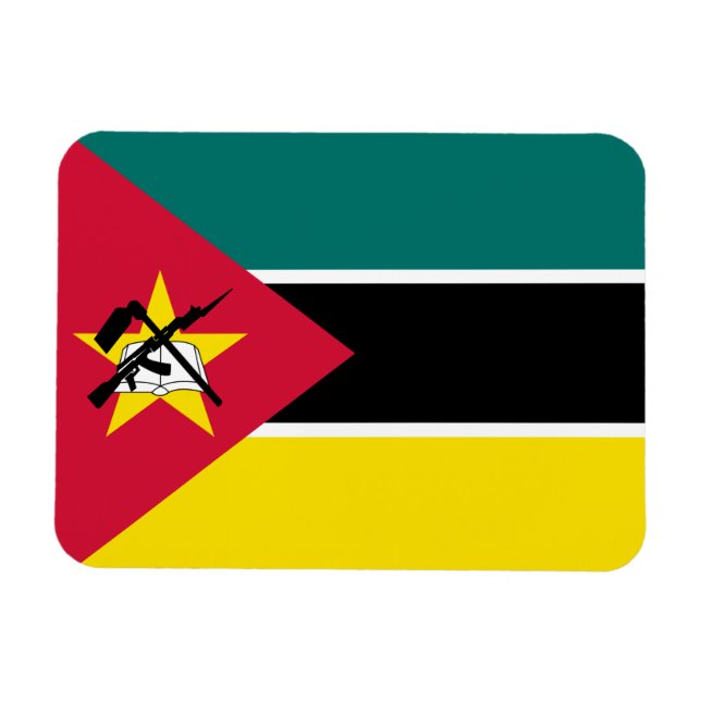 Ímã Bandeira de Moçambique (Horizontal)