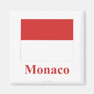 Imã Bandeira de Monaco com nome