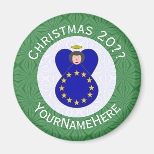 Imã Bandeira de Natal do Anjo da União Europeia Person