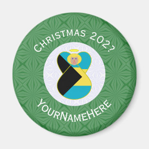Imã Bandeira de Natal do Anjo Loiro das Bahamas Person