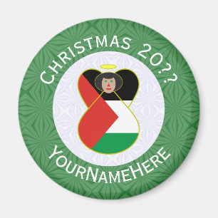 Imã Bandeira de Natal do Anjo Palestino Personalizada