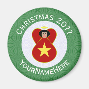 Imã Bandeira de Natal do Anjo Vietnamita Personalizada