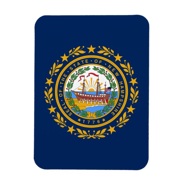 Ímã Bandeira de New Hampshire (Vertical)