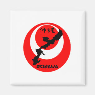 Imã Bandeira de Okinawa e mapa de ímã