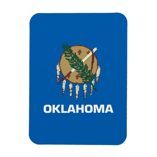 Ímã bandeira de Oklahoma (Vertical)