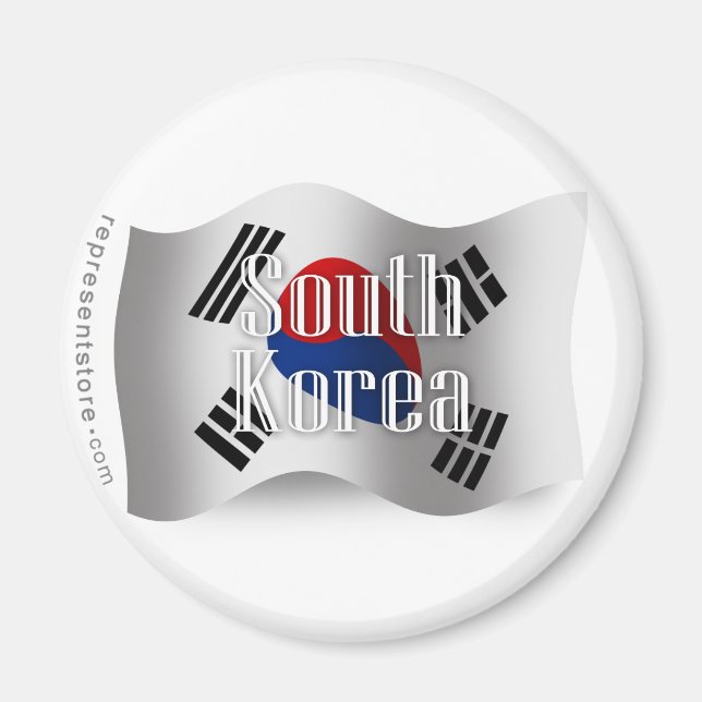 Imã Bandeira de Ondas da Coreia do Sul (Frente)