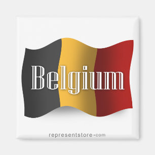 Imã Bandeira de ondulação de Bélgica